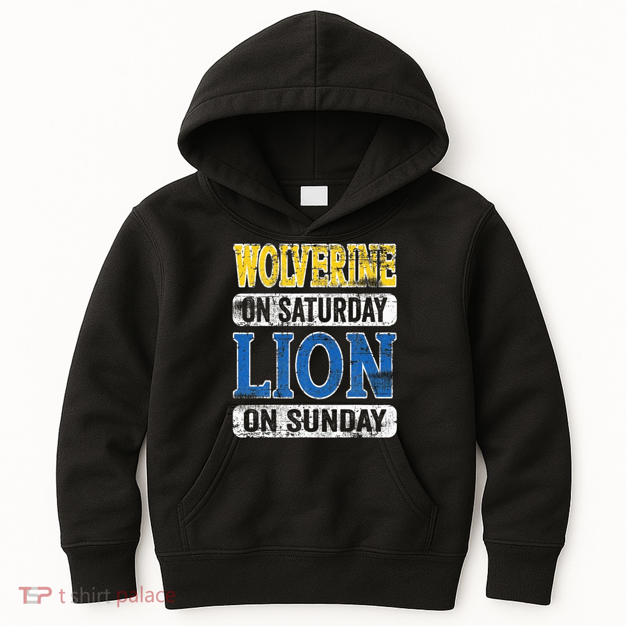 Wolverine On Saturday Lion On Sunday Detroit Kids Hoodie