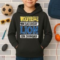 Wolverine On Saturday Lion On Sunday Detroit Kids Hoodie thumb 2