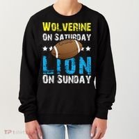 Wolverine On Saturday Lion On Sunday Women's Sweatshirt thumb 0