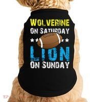 Wolverine On Saturday Lion On Sunday Doggie Tank thumb 0