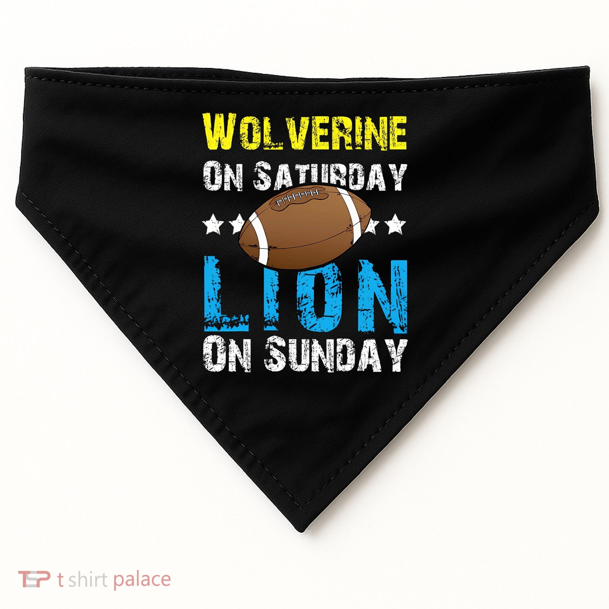 Wolverine On Saturday Lion On Sunday USA-Made Doggie Bandana