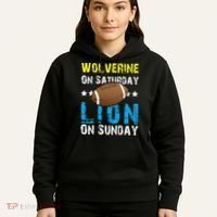 Wolverine On Saturday Lion On Sunday Hoodie thumb 5