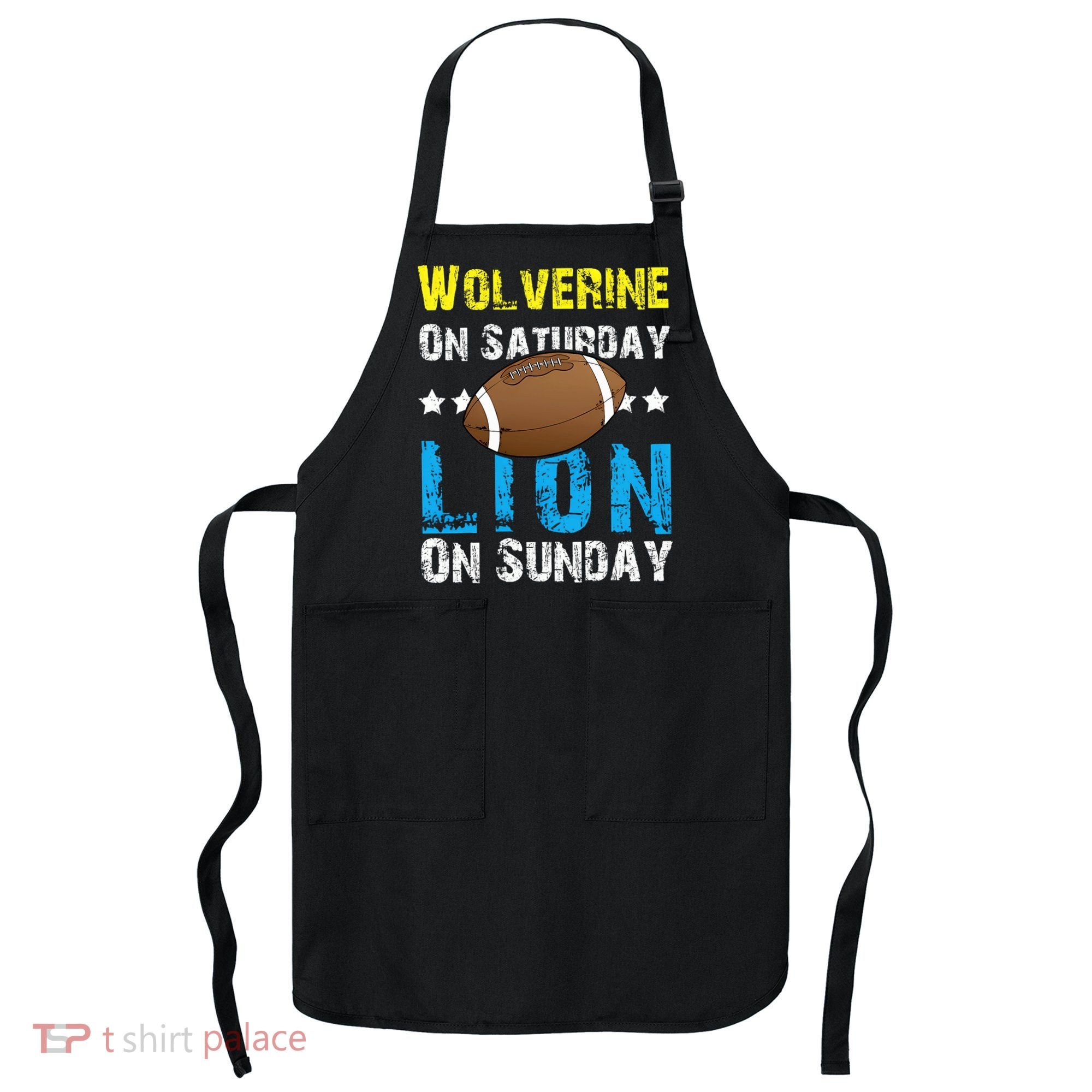 Wolverine On Saturday Lion On Sunday Apron