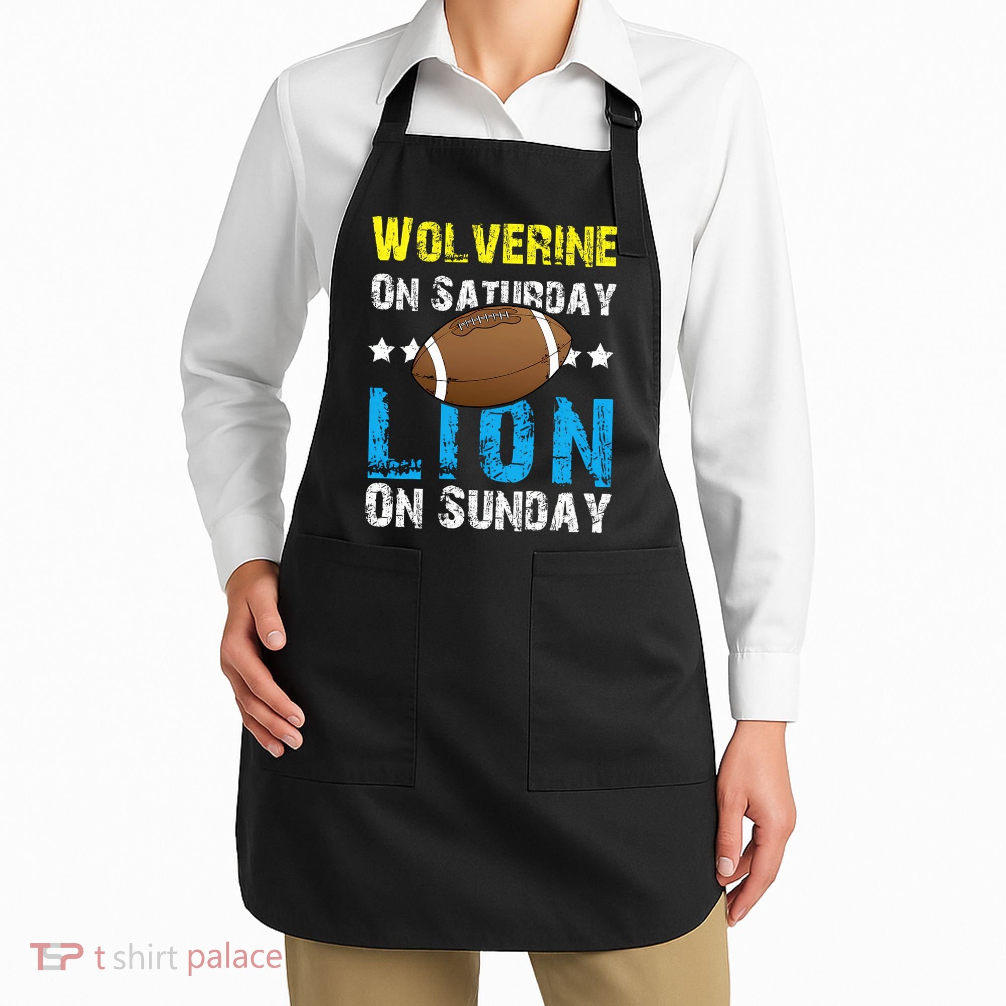 Wolverine On Saturday Lion On Sunday Apron