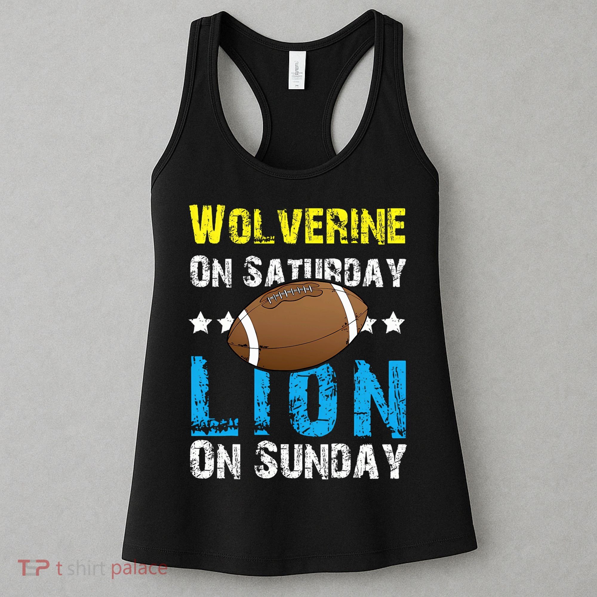 Wolverine On Saturday Lion On Sunday Women's Tank Top