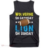 Wolverine On Saturday Lion On Sunday Tank Top thumb 0