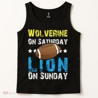 Wolverine On Saturday Lion On Sunday Tank Top thumb 2