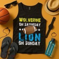 Wolverine On Saturday Lion On Sunday Tank Top thumb 4