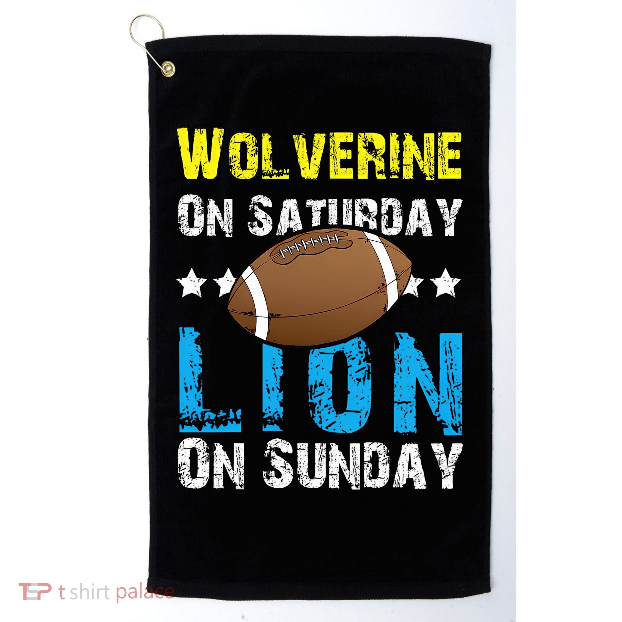 Wolverine On Saturday Lion On Sunday Golf Towel