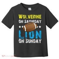 Wolverine On Saturday Lion On Sunday Toddler T-Shirt thumb 0