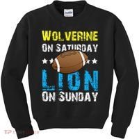 Wolverine On Saturday Lion On Sunday Kids Sweatshirt thumb 0