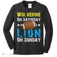 Wolverine On Saturday Lion On Sunday Kids Long Sleeve Shirt thumb 0