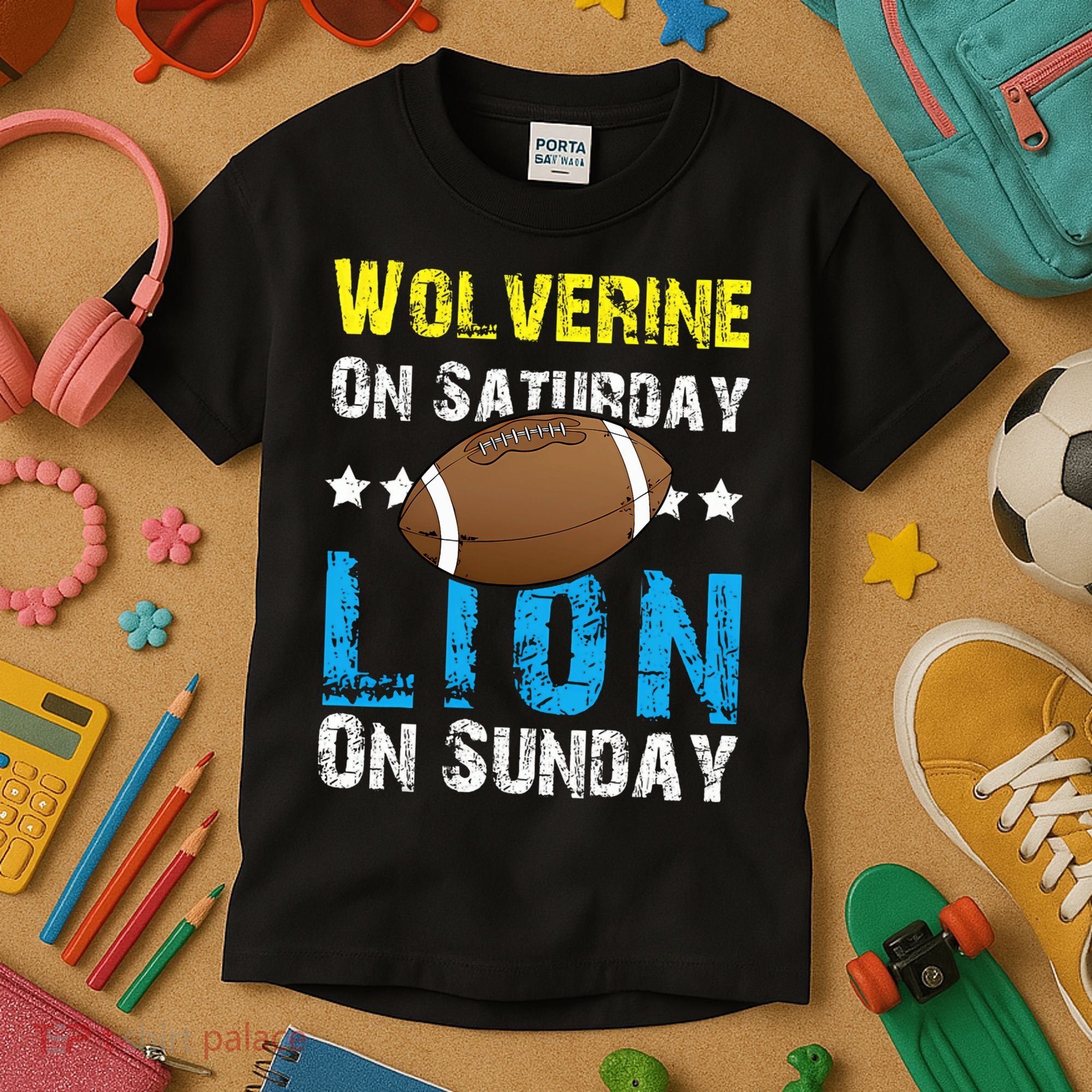 Wolverine On Saturday Lion On Sunday Kids T-Shirt