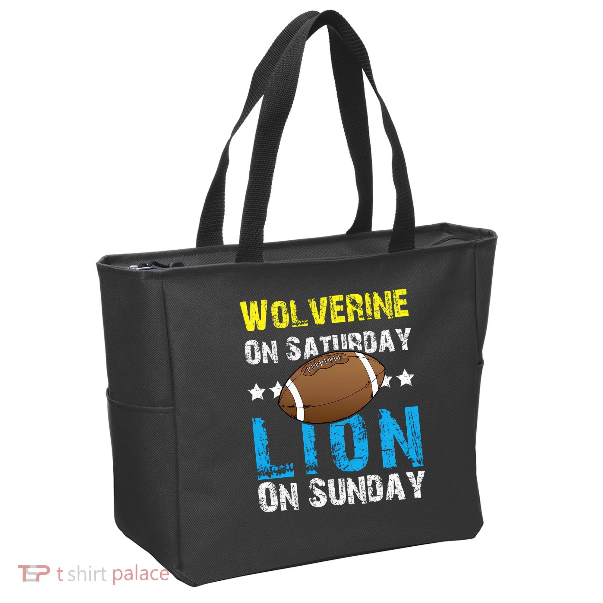 Wolverine On Saturday Lion On Sunday Tote Bag