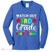 Watch Out Third Grade Here I Come Cute Gift Kids Long Sleeve Shirt thumb 0