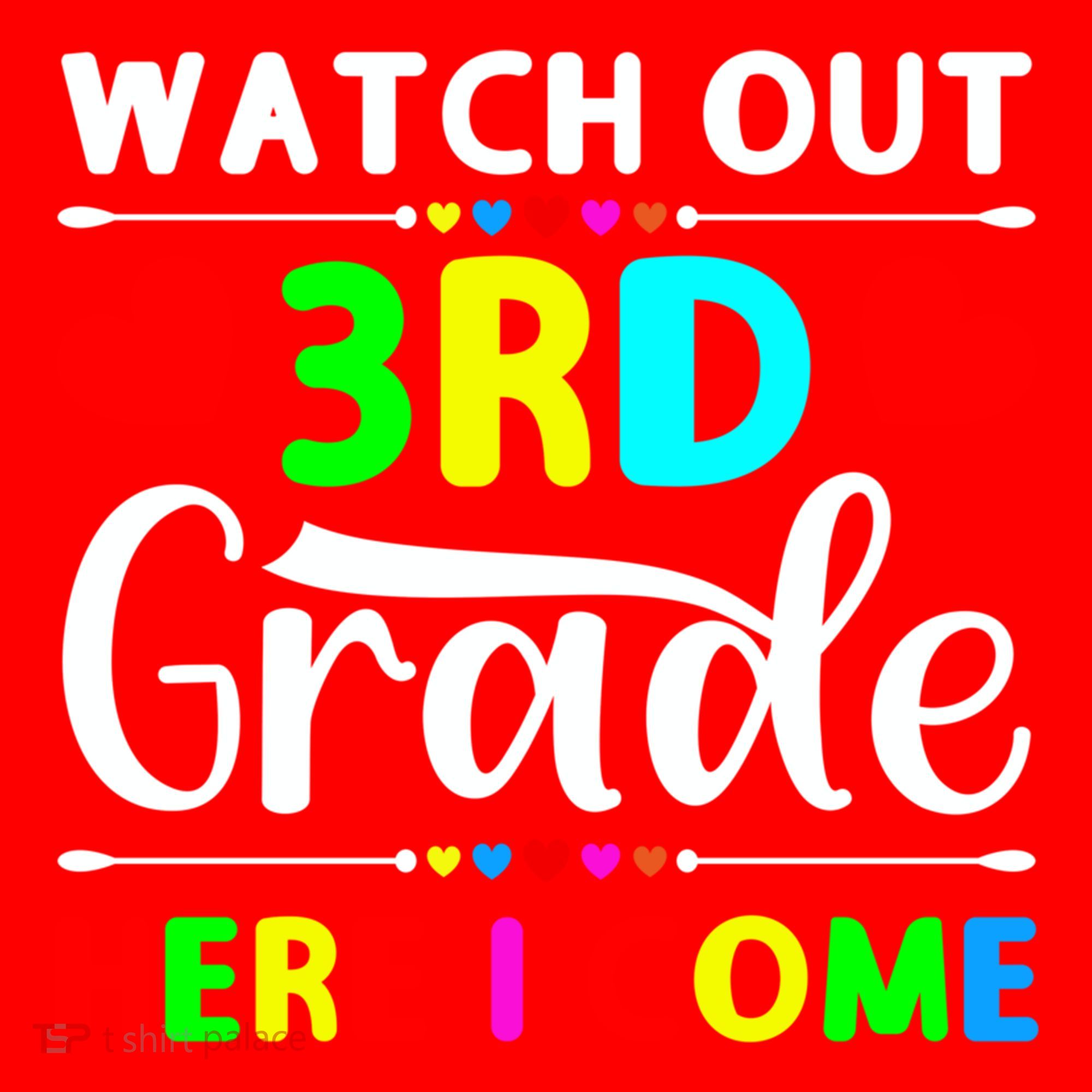 Watch Out Third Grade Here I Come Cute Gift Santa Hat