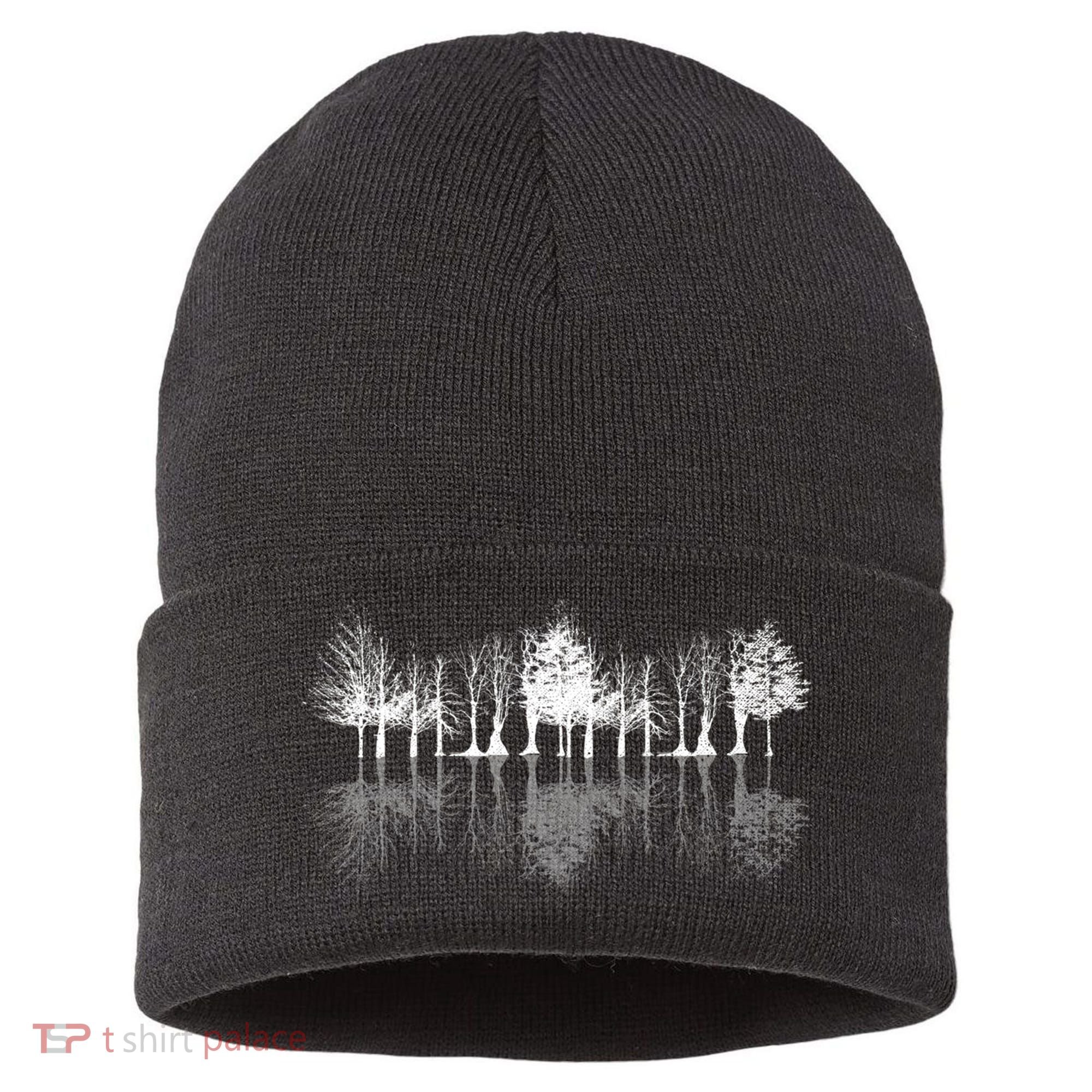 Wildlife Outdoor Trees Wild Nature Reflection Forest Great Gift Sustainable Knit Beanie