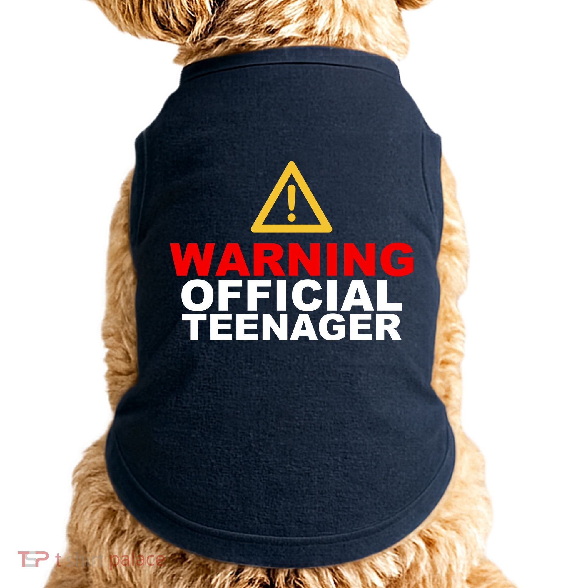 Warning Official Teenager 13th Birthday Doggie Tank