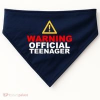 Warning Official Teenager 13th Birthday USA-Made Doggie Bandana thumb 0