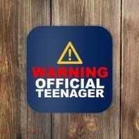 Warning Official Teenager 13th Birthday Coaster thumb 0