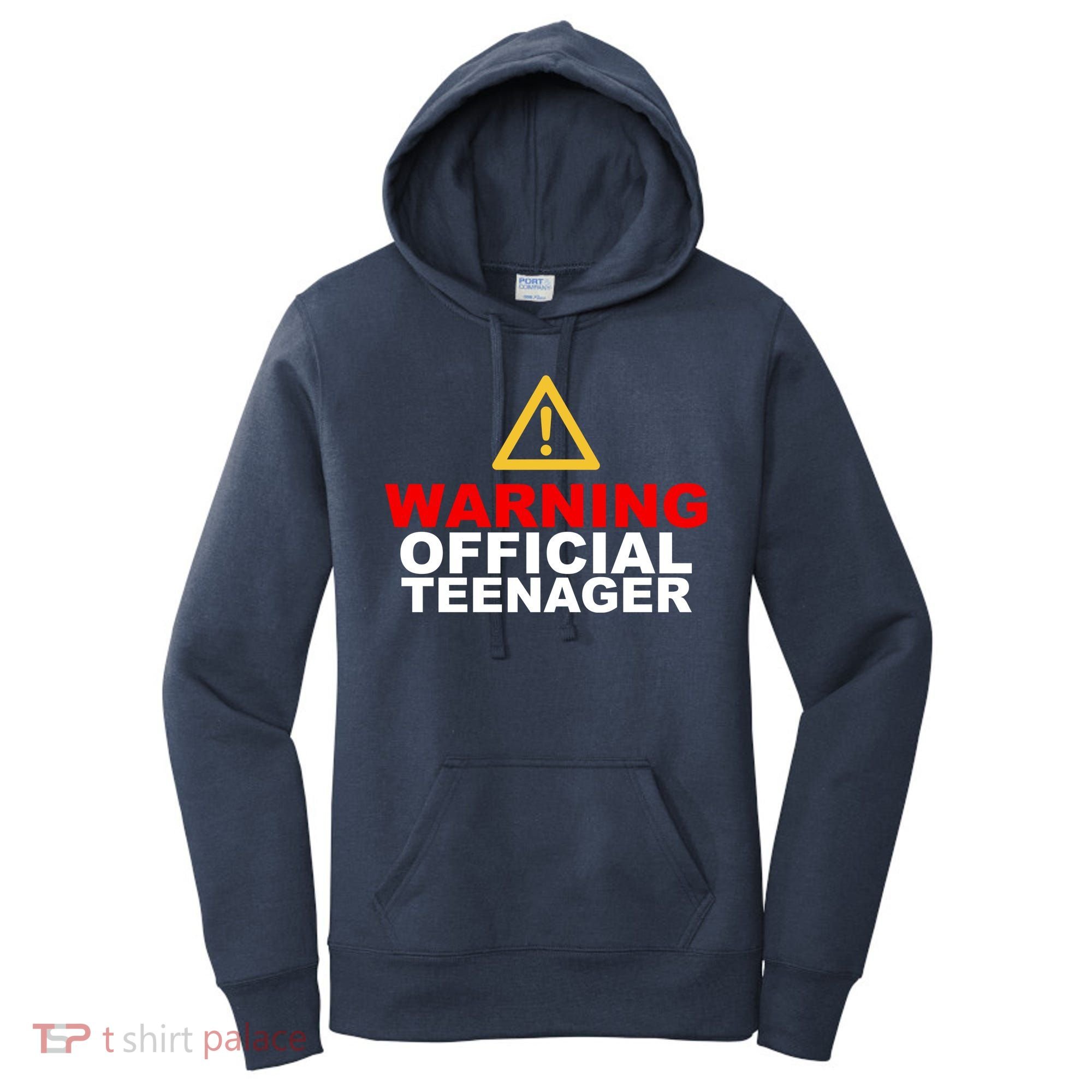 Warning Official Teenager 13th Birthday Women's Hoodie