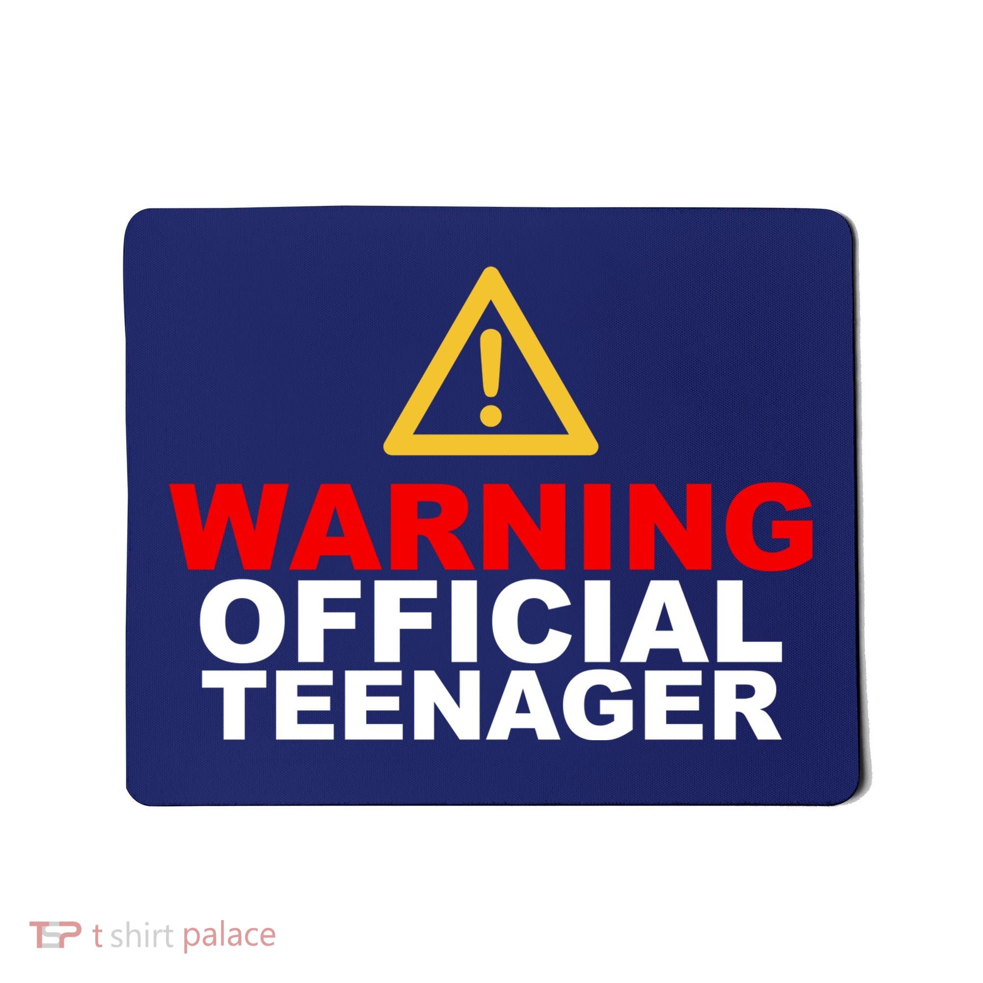 Warning Official Teenager 13th Birthday Mousepad