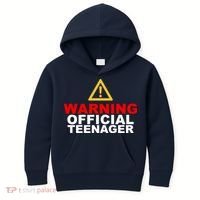 Warning Official Teenager 13th Birthday Kids Hoodie thumb 0