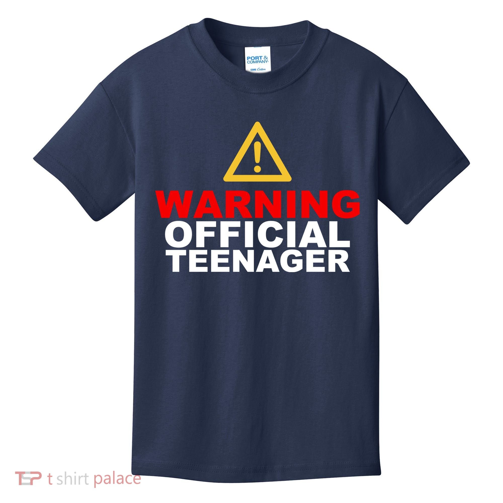 Warning Official Teenager 13th Birthday Kids T-Shirt
