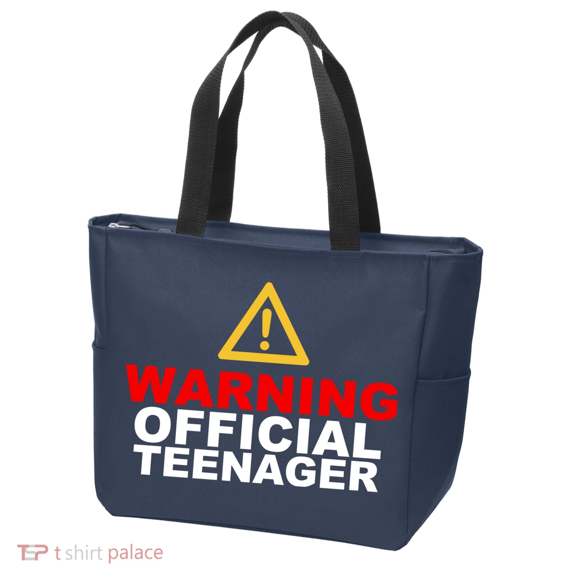Warning Official Teenager 13th Birthday Tote Bag