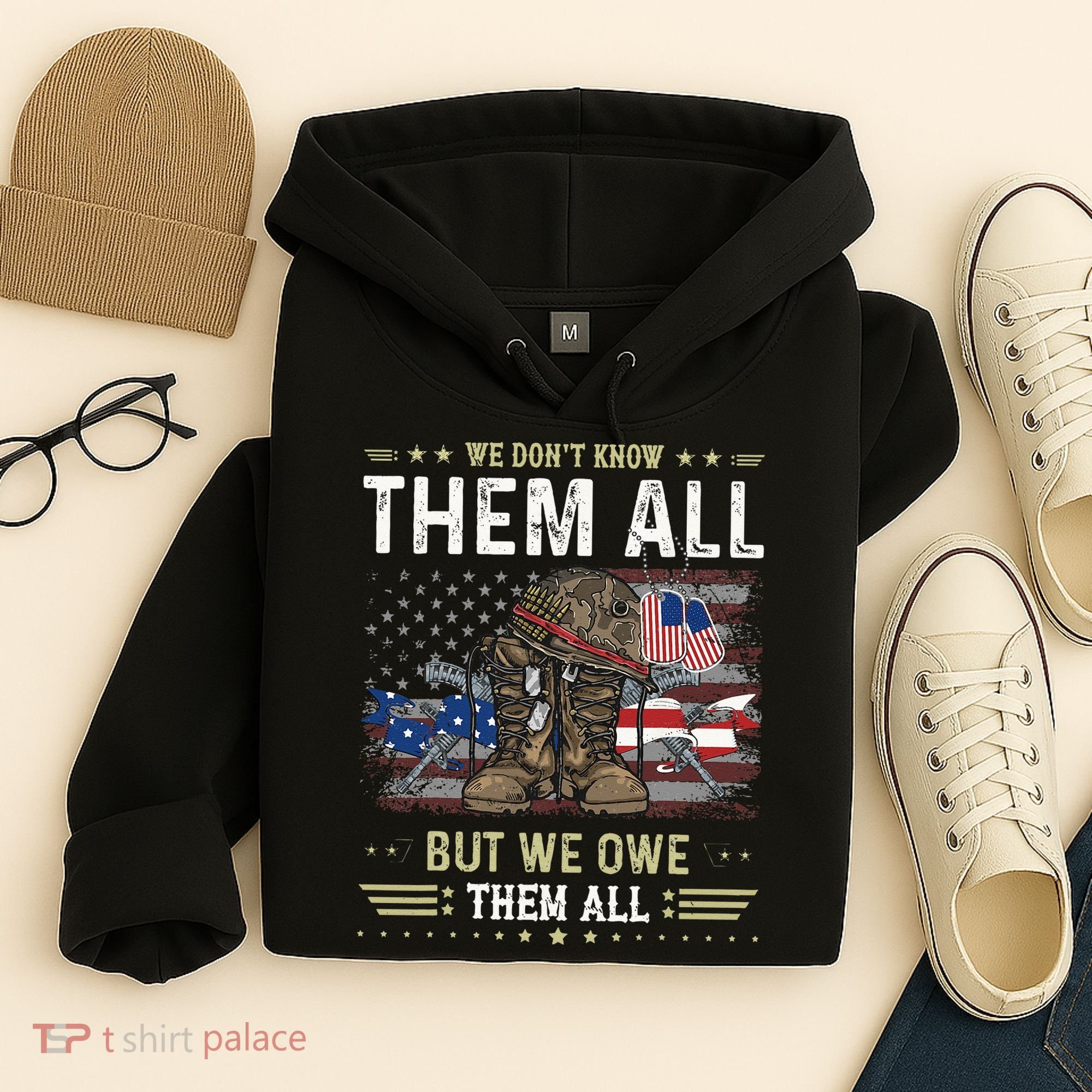 We Owe Them All Partiotic Veterans Day Memorial Day Hoodie