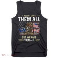 We Owe Them All Partiotic Veterans Day Memorial Day Tank Top thumb 0