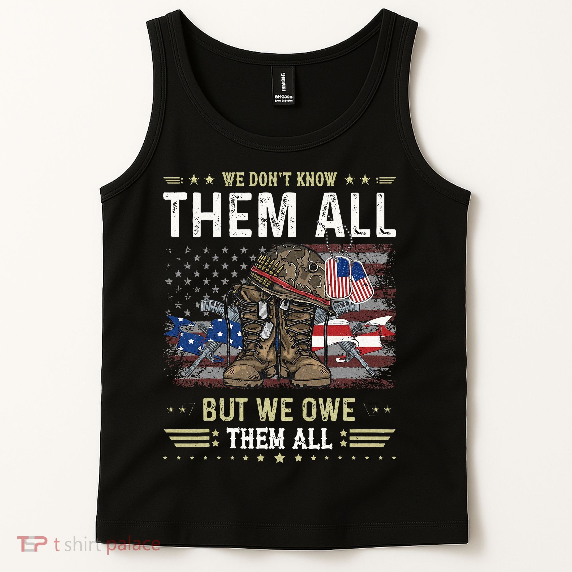 We Owe Them All Partiotic Veterans Day Memorial Day Tank Top