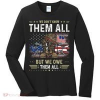 We Owe Them All Partiotic Veterans Day Memorial Day Women's Long Sleeve Shirt thumb 0