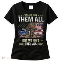 We Owe Them All Partiotic Veterans Day Memorial Day Women's T-Shirt thumb 0