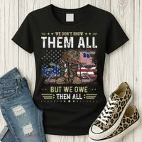 We Owe Them All Partiotic Veterans Day Memorial Day Women's T-Shirt thumb 3