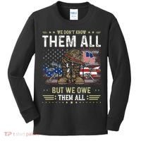 We Owe Them All Partiotic Veterans Day Memorial Day Kids Long Sleeve Shirt thumb 0