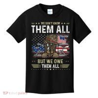 We Owe Them All Partiotic Veterans Day Memorial Day Kids T-Shirt thumb 0