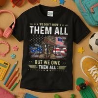 We Owe Them All Partiotic Veterans Day Memorial Day Kids T-Shirt thumb 3