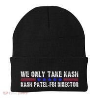 We Only Take Kash American Flag Fbi Director Beanie thumb 0