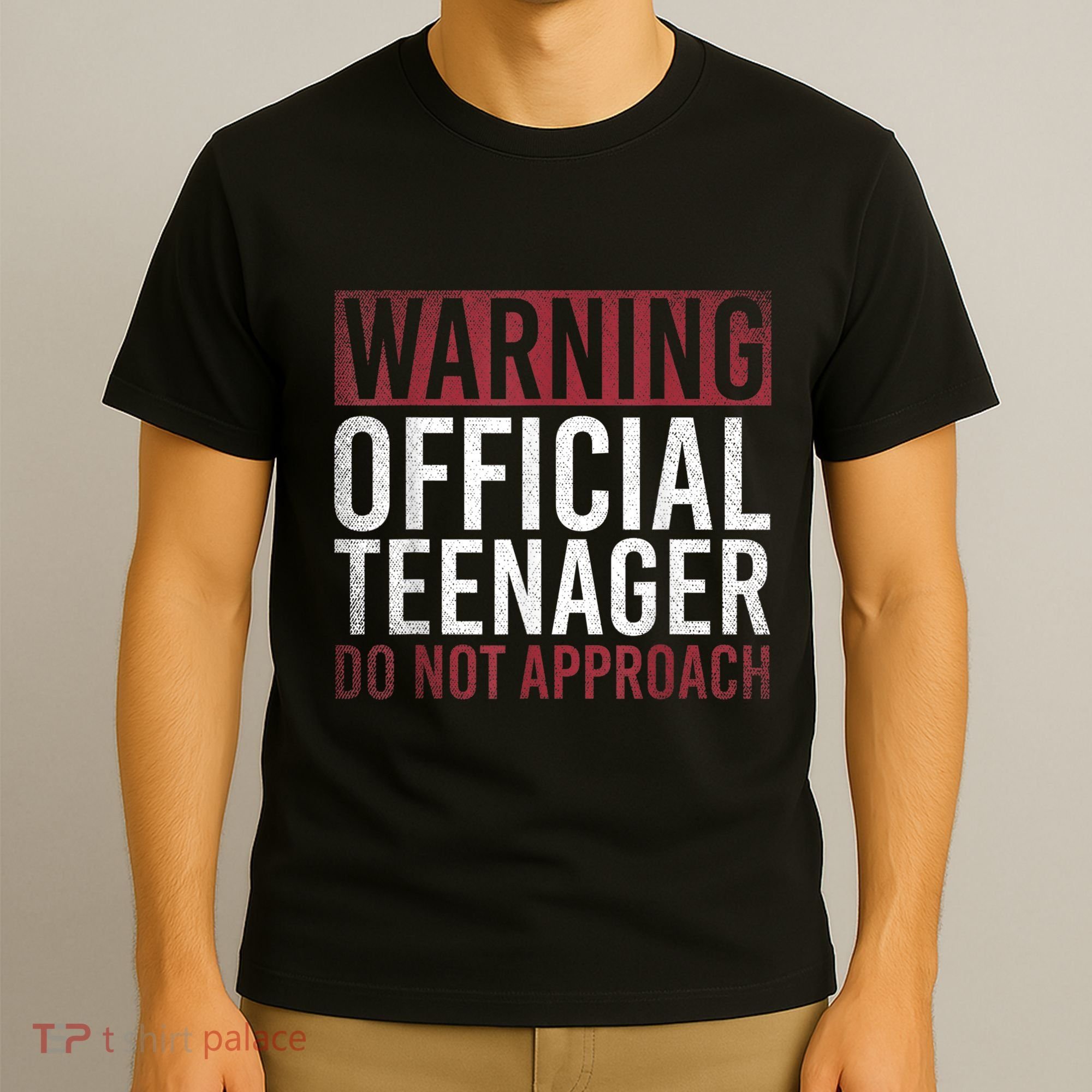 Warning O.Fficial Teenager Do Not Approach 13th Birthday Gift T-Shirt