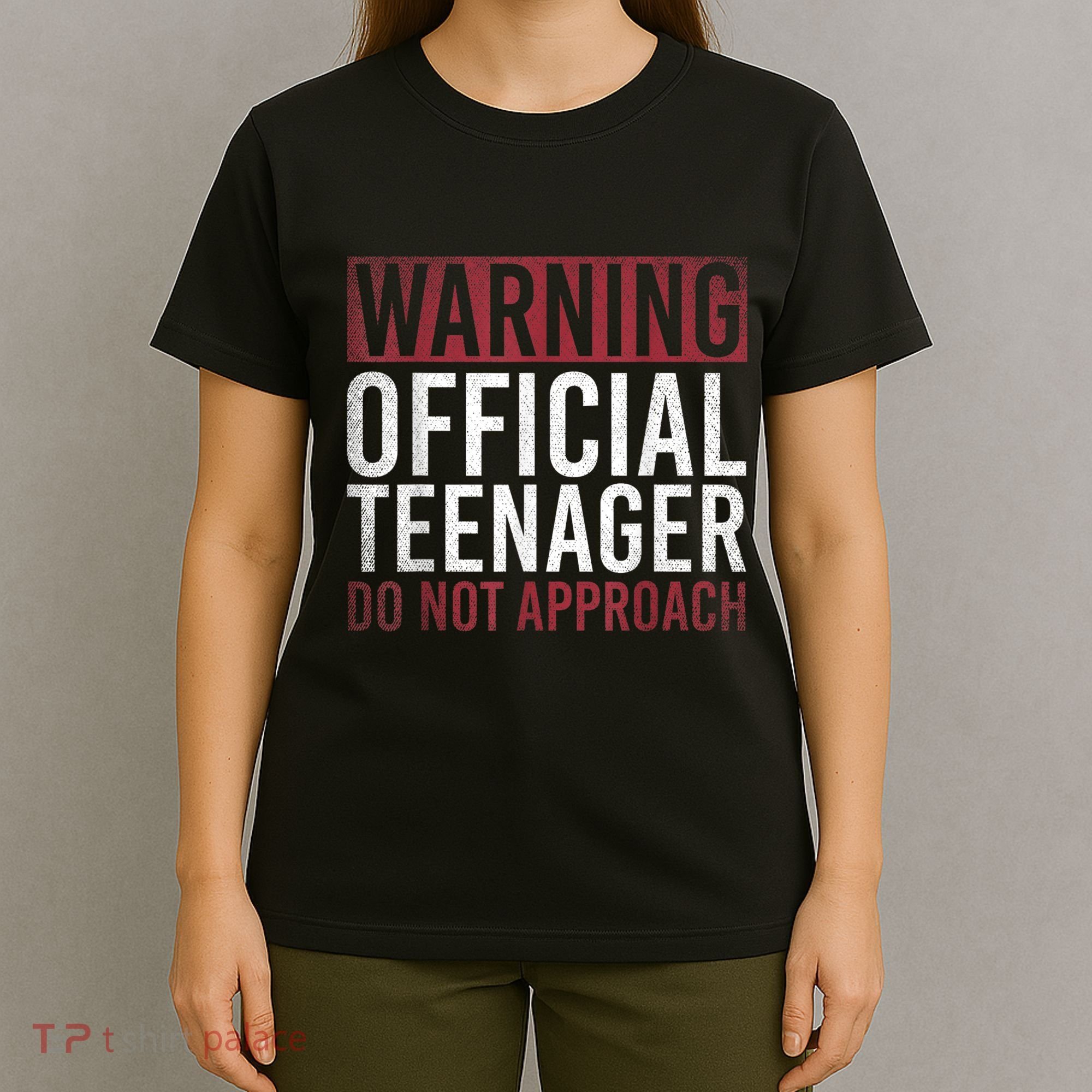 Warning O.Fficial Teenager Do Not Approach 13th Birthday Gift T-Shirt