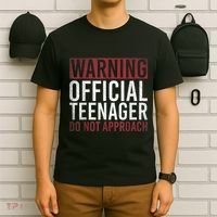 Warning O.Fficial Teenager Do Not Approach 13th Birthday Gift T-Shirt thumb 6