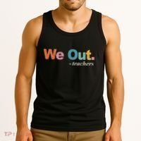 We Out Teachers Teacher Last Day Of School End Year Retro Tank Top thumb 3