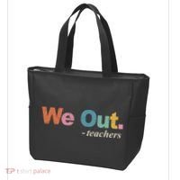 We Out Teachers Teacher Last Day Of School End Year Retro Tote Bag thumb 3