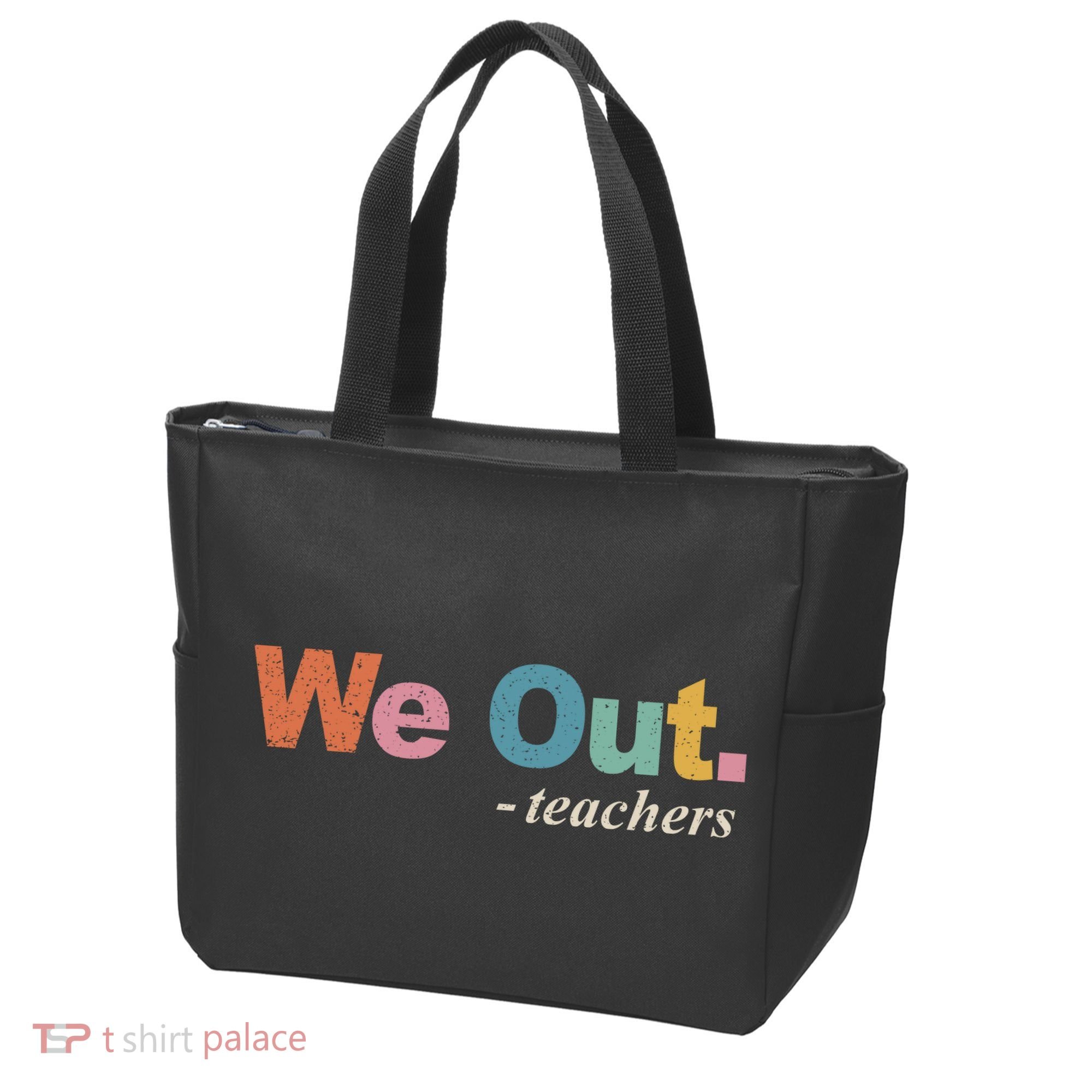 We Out Teachers Teacher Last Day Of School End Year Retro Tote Bag