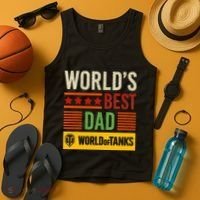 World Of Tanks Father Day Worlds Best Dad Tank Top thumb 4