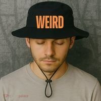 Weird Orange Text Single Word Bucket Hat thumb 2