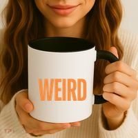 Weird Orange Text Single Word Coffee Mug thumb 3
