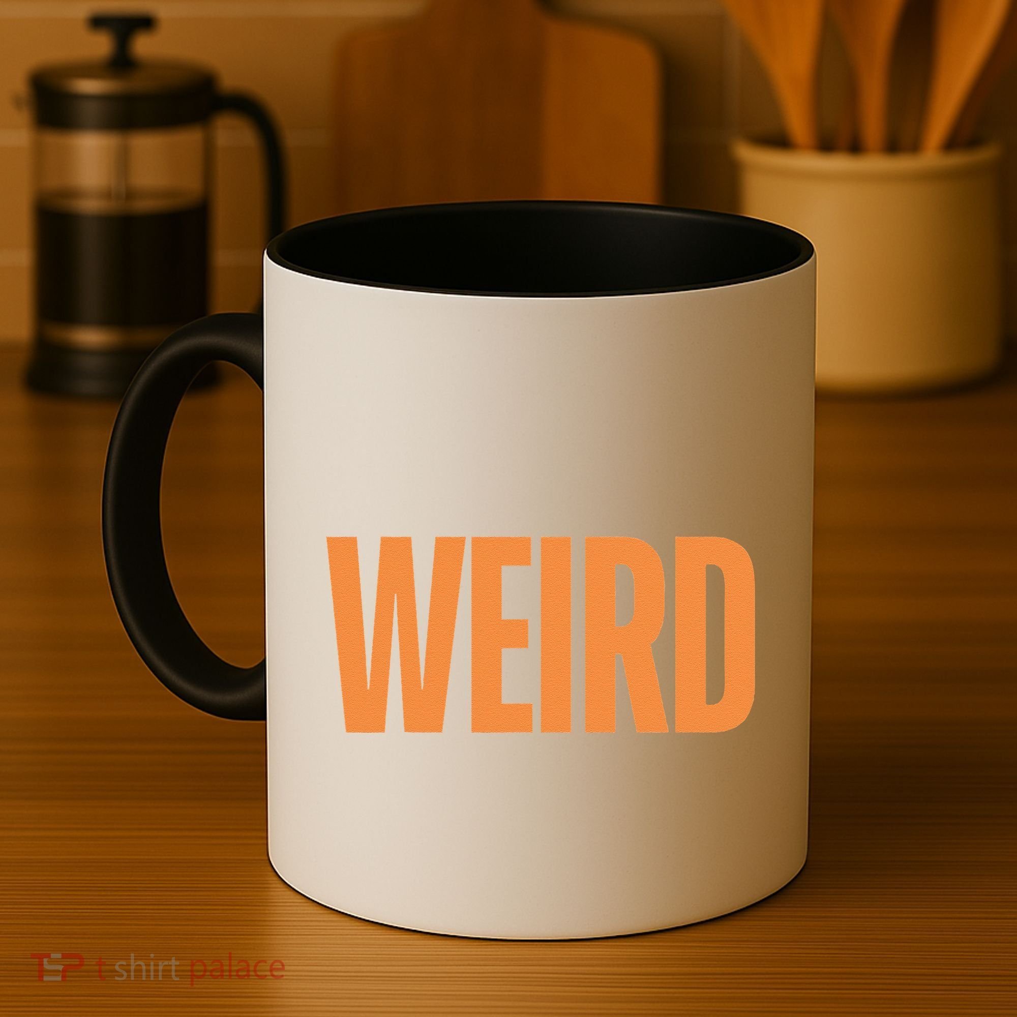 Weird Orange Text Single Word Coffee Mug