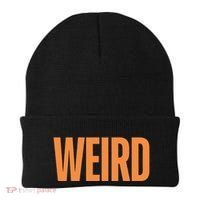Weird Orange Text Single Word Beanie thumb 0